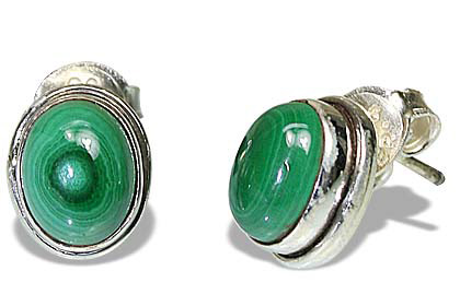 SKU 7113 - a Malachite Earrings Jewelry Design image
