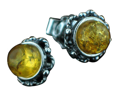 SKU 7129 - a Amber Earrings Jewelry Design image