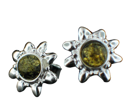 SKU 7130 - a Amber Earrings Jewelry Design image