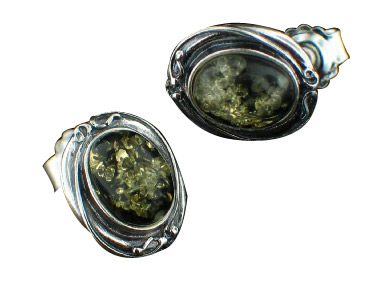 SKU 7135 - a Amber Earrings Jewelry Design image