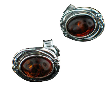 SKU 7136 - a Amber Earrings Jewelry Design image