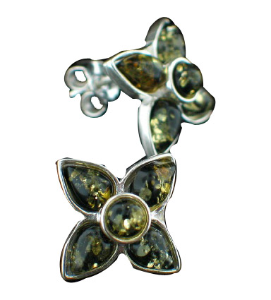 SKU 7140 - a Amber Earrings Jewelry Design image