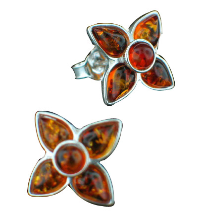 SKU 7141 - a Amber Earrings Jewelry Design image