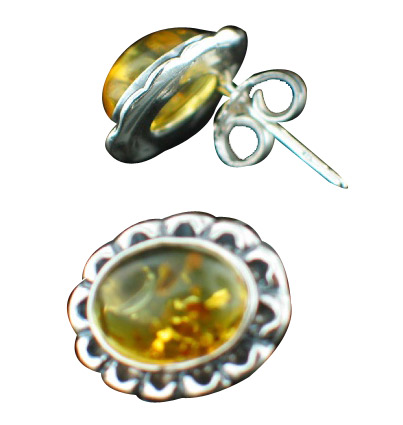 SKU 7151 - a Amber Earrings Jewelry Design image