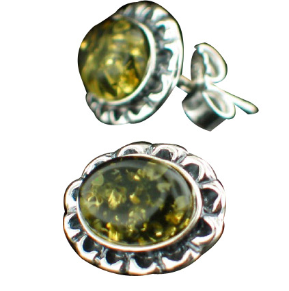 SKU 7152 - a Amber Earrings Jewelry Design image