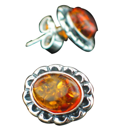 SKU 7153 - a Amber Earrings Jewelry Design image