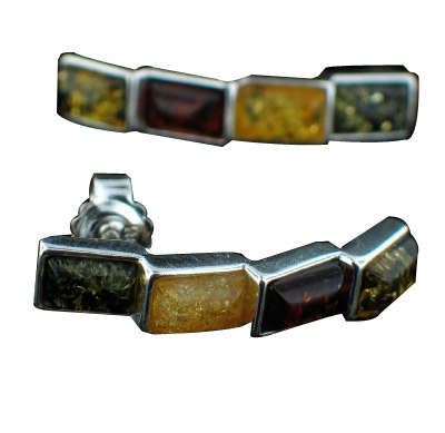 SKU 7154 - a Amber Earrings Jewelry Design image