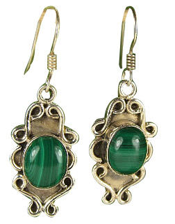 SKU 7156 - a Malachite Earrings Jewelry Design image