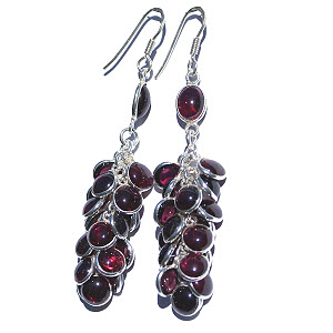 SKU 7160 - a Garnet Earrings Jewelry Design image