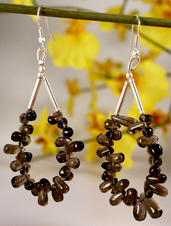 SKU 7191 - a Smoky Quartz Earrings Jewelry Design image