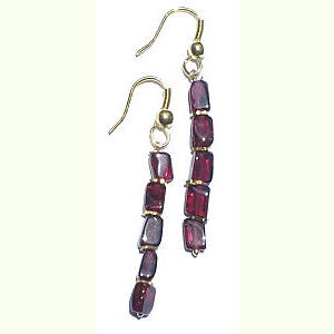 SKU 7196 - a Garnet Earrings Jewelry Design image
