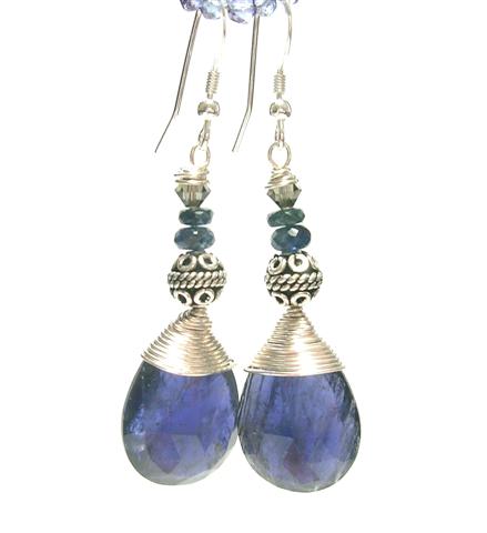 SKU 7376 - a Iolite Earrings Jewelry Design image