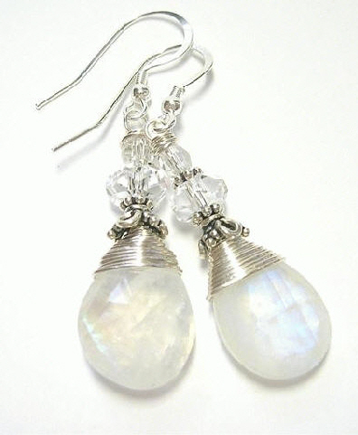 SKU 7378 - a Moonstone Earrings Jewelry Design image