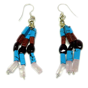 SKU 7479 - a Multi-stone Earrings Jewelry Design image