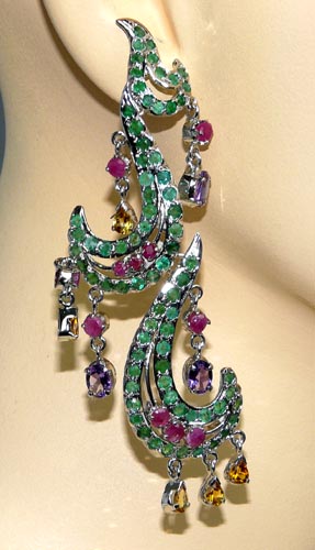 SKU 7504 - a Ruby Earrings Jewelry Design image