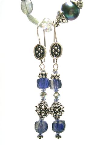 SKU 7540 - a Iolite Earrings Jewelry Design image