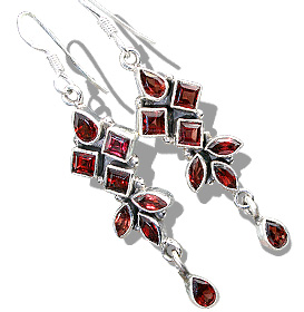 SKU 7829 - a Garnet Earrings Jewelry Design image