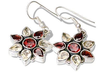 SKU 7852 - a Garnet Earrings Jewelry Design image