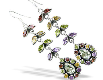 SKU 7854 - a Multi-stone Earrings Jewelry Design image