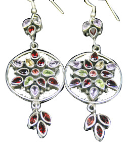 SKU 7855 - a Multi-stone Earrings Jewelry Design image