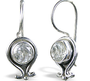 SKU 7903 - a White topaz Earrings Jewelry Design image