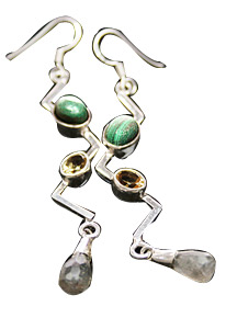 SKU 7904 - a Multi-stone Earrings Jewelry Design image