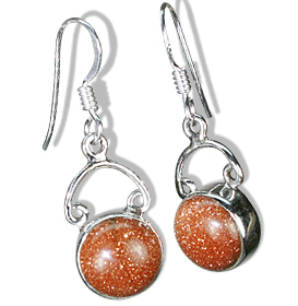 SKU 7917 - a Goldstone Earrings Jewelry Design image