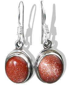 SKU 7929 - a Goldstone Earrings Jewelry Design image