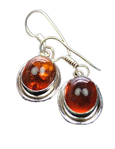 SKU 7932 - a Amber Earrings Jewelry Design image