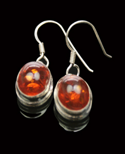 SKU 7940 - a Amber Earrings Jewelry Design image