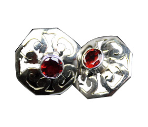 SKU 7958 - a Garnet Earrings Jewelry Design image