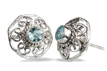SKU 7959 - a Blue Topaz Earrings Jewelry Design image