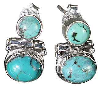 SKU 7962 - a Turquoise Earrings Jewelry Design image