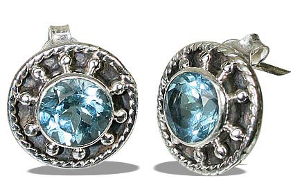 SKU 8037 - a Blue Topaz Earrings Jewelry Design image