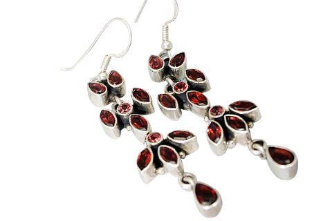SKU 8069 - a Garnet Earrings Jewelry Design image