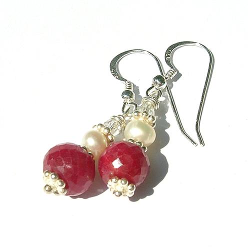SKU 8127 - a Ruby Earrings Jewelry Design image