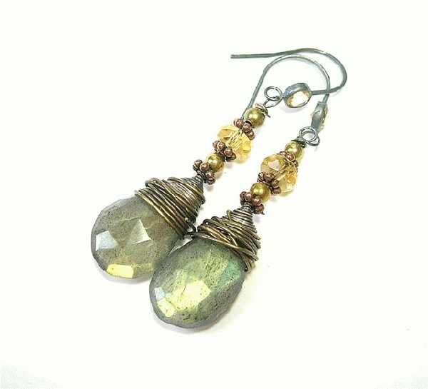 SKU 8131 - a Labradorite Earrings Jewelry Design image