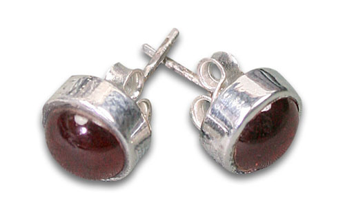 SKU 8768 - a Garnet Earrings Jewelry Design image
