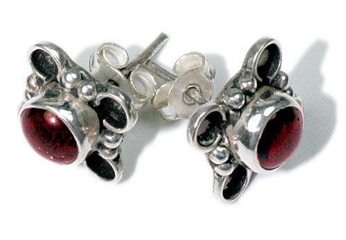 SKU 8804 - a Garnet Earrings Jewelry Design image