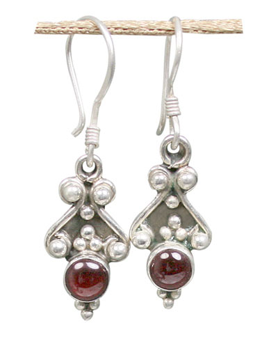 SKU 8806 - a Garnet Earrings Jewelry Design image