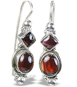 SKU 8808 - a Garnet Earrings Jewelry Design image