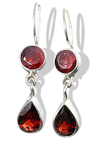 SKU 8861 - a Garnet Earrings Jewelry Design image