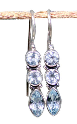 SKU 8869 - a Blue Topaz Earrings Jewelry Design image