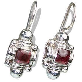 SKU 8870 - a Garnet Earrings Jewelry Design image