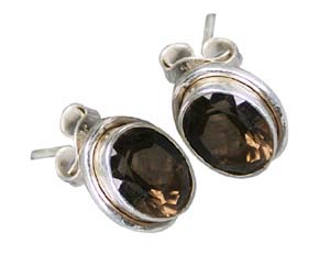 SKU 8884 - a Smoky Quartz Earrings Jewelry Design image