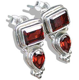 SKU 8951 - a Garnet Earrings Jewelry Design image