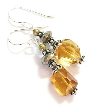 SKU 9055 - a Citrine Earrings Jewelry Design image