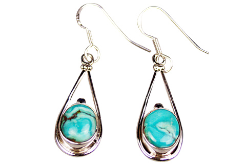 SKU 9097 - a Turquoise Earrings Jewelry Design image
