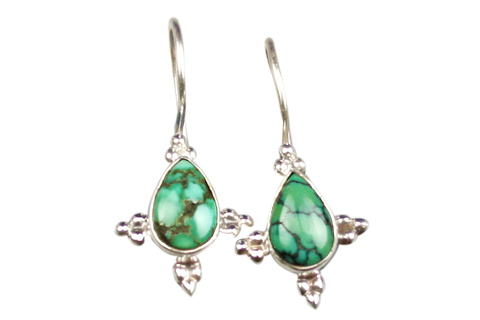 SKU 9098 - a Turquoise Earrings Jewelry Design image