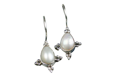 SKU 9099 - a Pearl Earrings Jewelry Design image